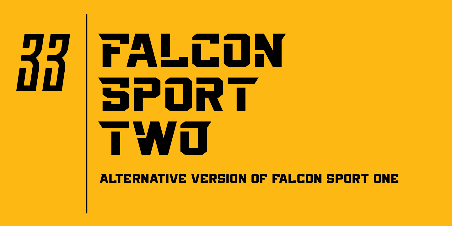 Пример шрифта Falcon Sport
